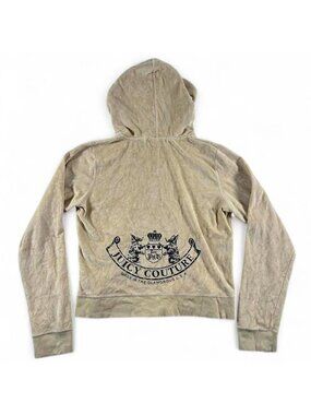 Y2K bedazzled tan yellow juicy couture tracksuit top